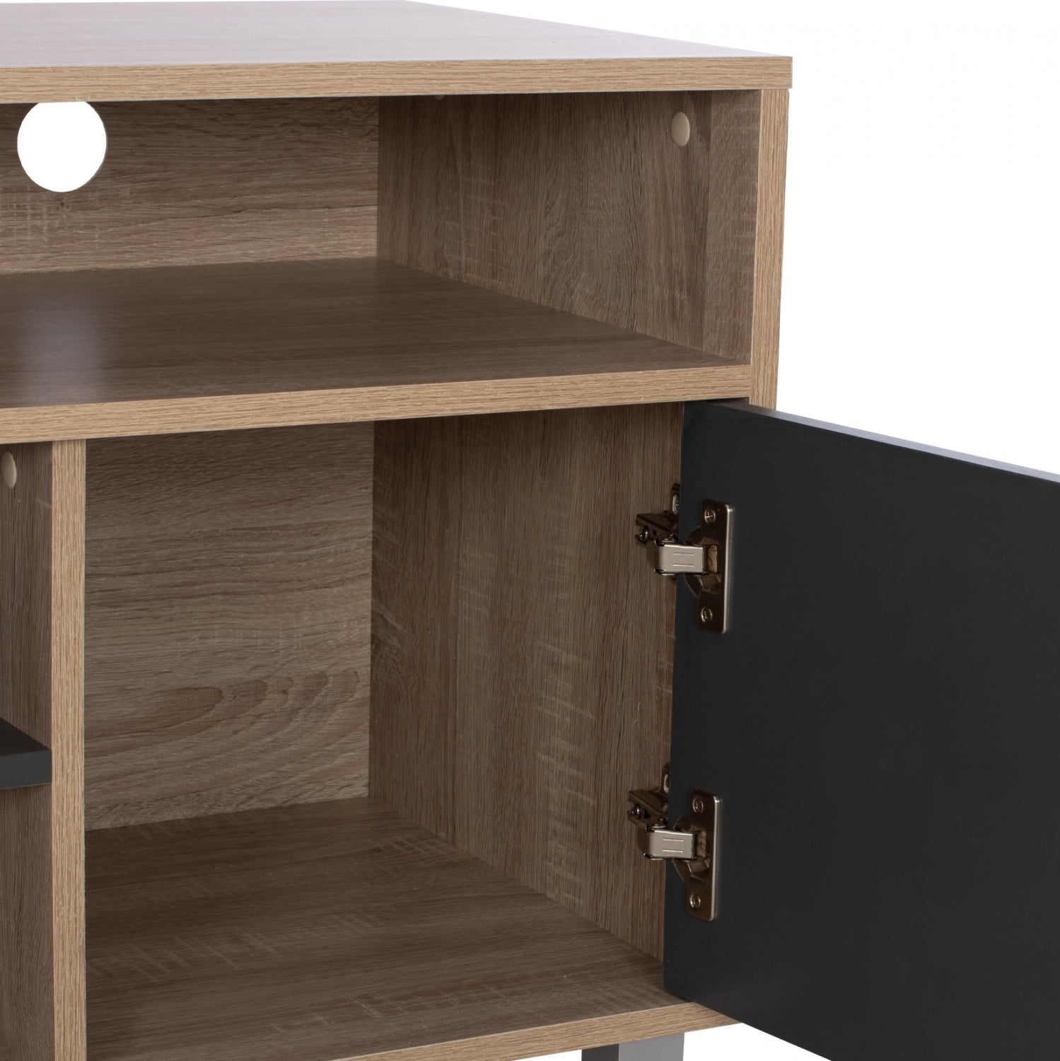 ΕΠΙΠΛΟ ΤΗΛΕΟΡΑΣΗΣ DANNA ΜΕΛΑΜΙΝΗΣ HM2202.04 SONAMA-ΓΚΡΙ 120x40x55 εκ. - Pakobazaar