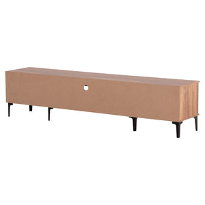 ΕΠΙΠΛΟ ΤΗΛΕΟΡΑΣΗΣ ΣΕΙΡΑ HARRY HM18008.01 ΜΕΛΑΜΙΝΗ ΦΥΣΙΚΟ ΞΥΛΟΥ-ΜΑΥΡΟ 200x40x47,5Υεκ. - Pakobazaar