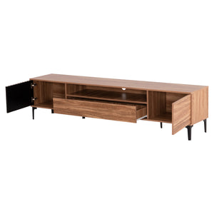ΕΠΙΠΛΟ ΤΗΛΕΟΡΑΣΗΣ ΣΕΙΡΑ HARRY HM18008.01 ΜΕΛΑΜΙΝΗ ΦΥΣΙΚΟ ΞΥΛΟΥ-ΜΑΥΡΟ 200x40x47,5Υεκ. - Pakobazaar