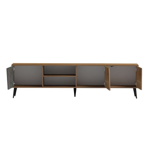 ΕΠΙΠΛΟ ΤΗΛΕΟΡΑΣΗΣ CATERRA HM18374.14 ΜΕΛΑΜΙΝΗ ΦΥΣΙΚΟ-MOORE STONE 180Χ35.5Χ48Υεκ. - Pakobazaar