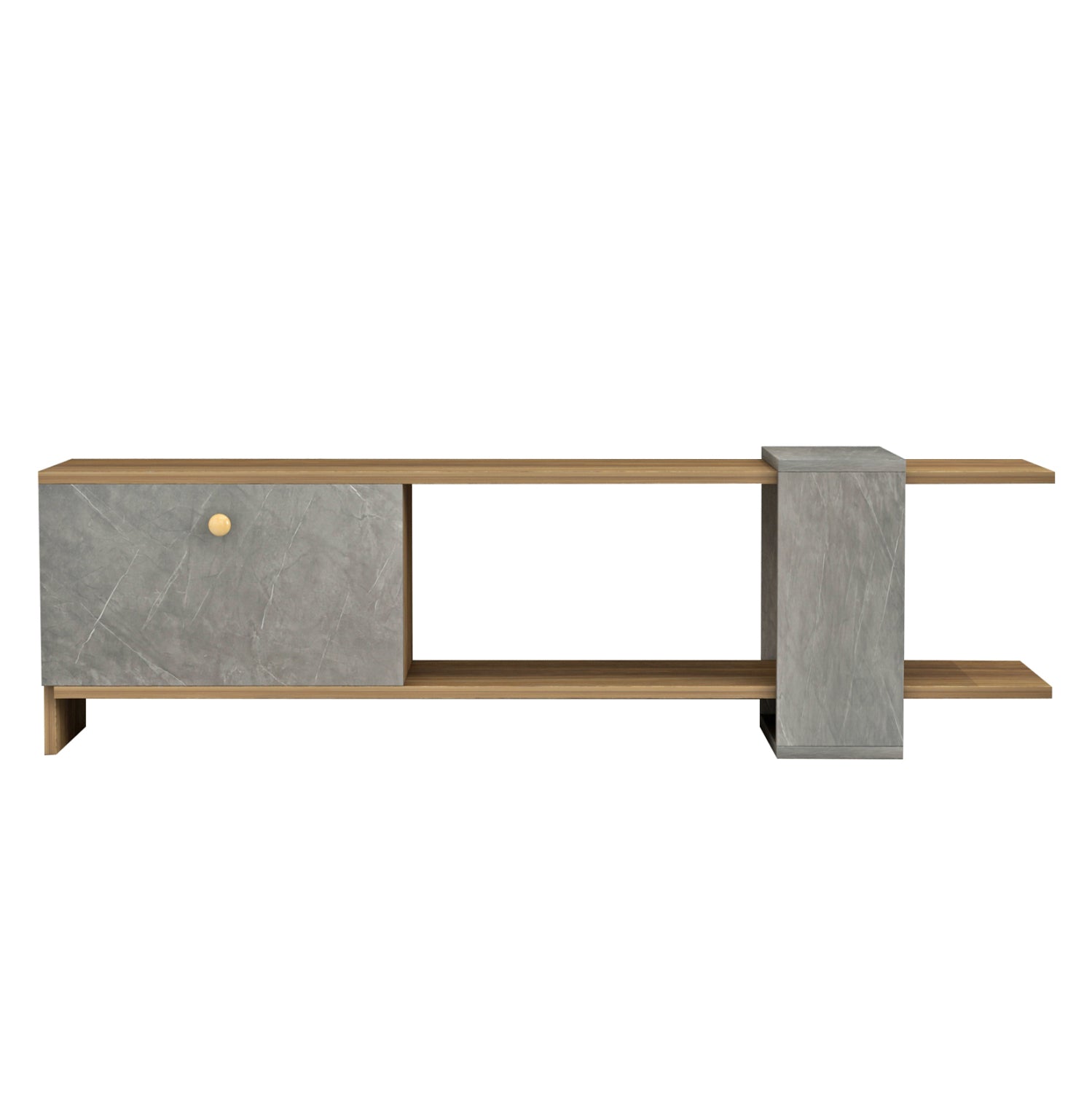 ΕΠΙΠΛΟ ΤΗΛΕΟΡΑΣΗΣ HENRIETTE HM8900.13 ΜΕΛΑΜΙΝΗ ΚΑΡΥΔΙ-STONE TEXTURE 120x28,5x39Υεκ. - Pakobazaar