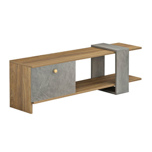 ΕΠΙΠΛΟ ΤΗΛΕΟΡΑΣΗΣ HENRIETTE HM8900.13 ΜΕΛΑΜΙΝΗ ΚΑΡΥΔΙ-STONE TEXTURE 120x28,5x39Υεκ. - Pakobazaar