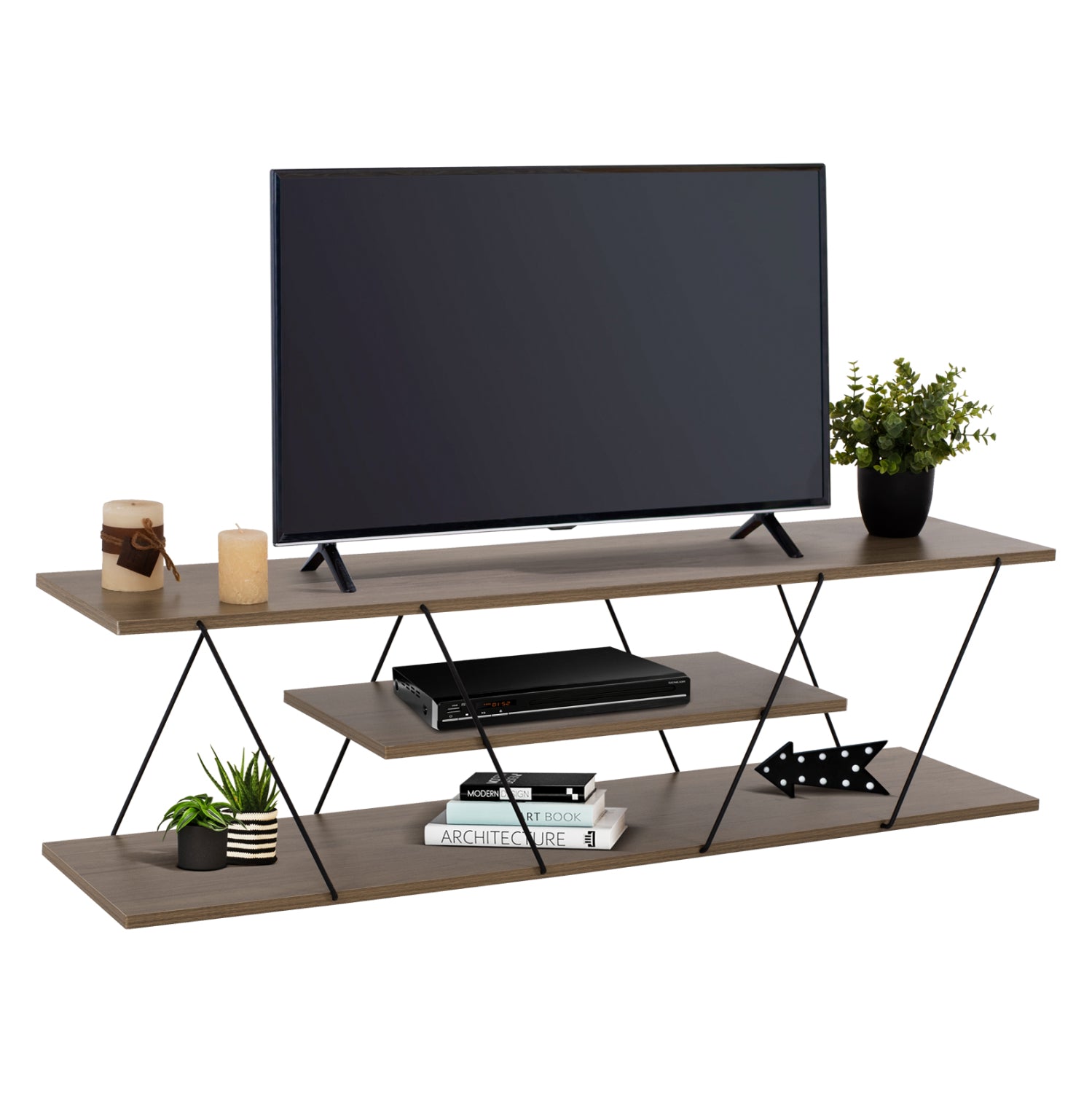 ΕΠΙΠΛΟ ΤΗΛΕΟΡΑΣΗΣ HM8922.13 TARS ΜΕΛΑΜΙΝΗ OLIVE GREY 120x32x33Yεκ. - Pakobazaar