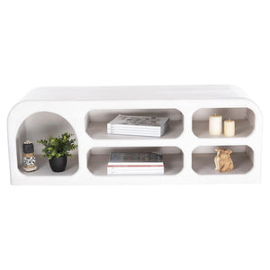 ΕΠΙΠΛΟ ΤΗΛΕΟΡΑΣΗΣ HANDYR HM9704 ΜΑΣΙΦ ΞΥΛΟ MANGO ΣΕ ΛΕΥΚΟ 130x40x45Yεκ. - Pakobazaar