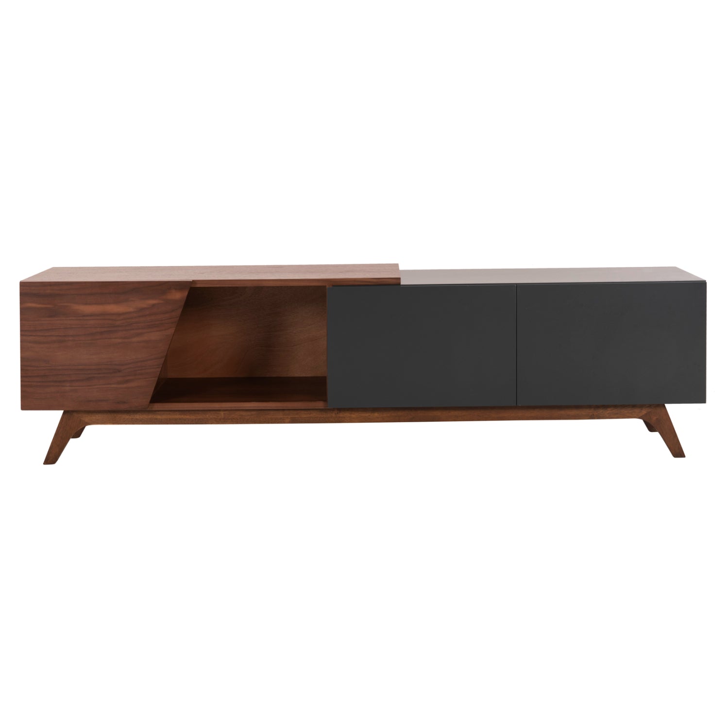 ΕΠΙΠΛΟ ΤΗΛΕΟΡΑΣΗΣ HUDSON HM9748 MDF ΚΑΠΛΑΜΑΣ ΚΑΡΥΔΙΑΣ ΚΑΡΥΔΙ&ΣΚΟΥΡΟ ΓΚΡΙ 180x40x50Υ - Pakobazaar