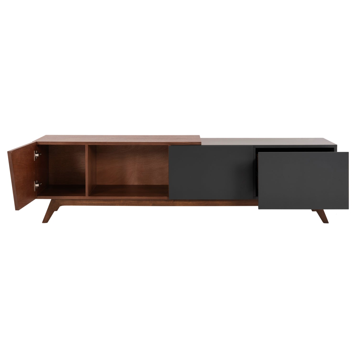 ΕΠΙΠΛΟ ΤΗΛΕΟΡΑΣΗΣ HUDSON HM9748 MDF ΚΑΠΛΑΜΑΣ ΚΑΡΥΔΙΑΣ ΚΑΡΥΔΙ&ΣΚΟΥΡΟ ΓΚΡΙ 180x40x50Υ - Pakobazaar