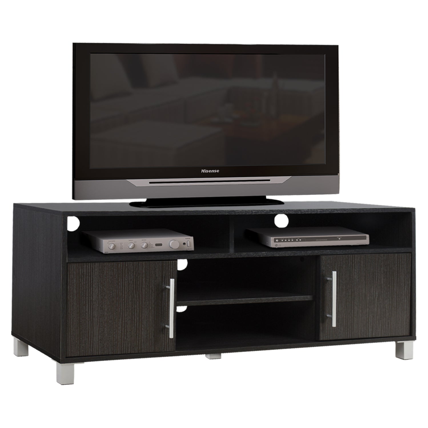 ΕΠΙΠΛΟ ΤΗΛΕΟΡΑΣΗΣ ΜΕΛΑΜΙΝΗΣ DANNA HM2202.01 ZEBRANO 120x40x54 εκ. - Pakobazaar