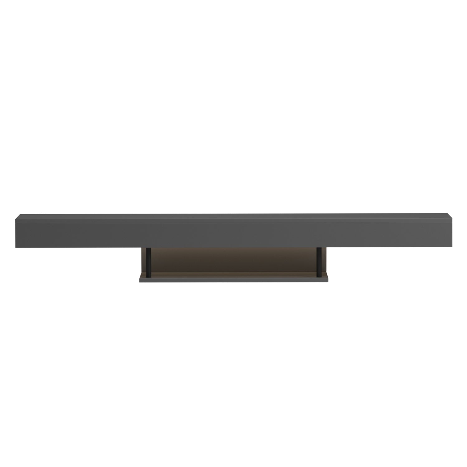 ΕΠΙΠΛΟ ΤΗΛΕΟΡΑΣΗΣ ΤΟΙΧΟΥ ME LED SAVOR HM18381.05 ΜΕΛΑΜΙΝΗ ΣΕ ΓΚΡΙ 150x29,5x22Υεκ - Pakobazaar
