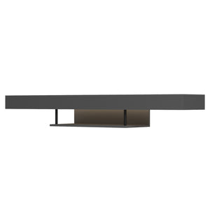 ΕΠΙΠΛΟ ΤΗΛΕΟΡΑΣΗΣ ΤΟΙΧΟΥ ME LED SAVOR HM18381.05 ΜΕΛΑΜΙΝΗ ΣΕ ΓΚΡΙ 150x29,5x22Υεκ - Pakobazaar