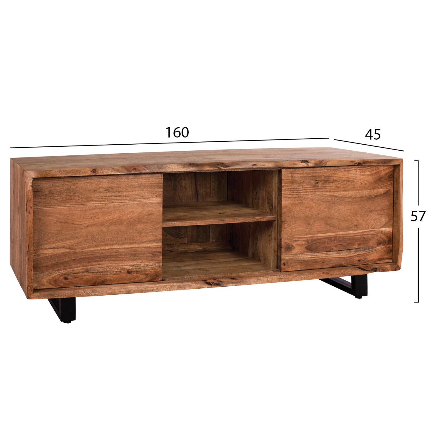 ΕΠΙΠΛΟ TV HM8185.11 NICOLE ΑΠΟ ΜΑΣΙΦ ΞΥΛΟ ΑΚΑΚΙΑΣ ΦΥΣΙΚΟ 160x45x57Υεκ. - Pakobazaar