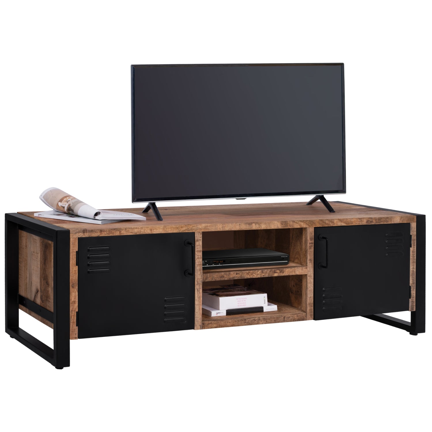 ΕΠΙΠΛΟ TV TURNER HM8189.11 ΜΕΤΑΛΛΟ & ΜΑΣΙΦ ΞΥΛΟ MANGO ΦΥΣΙΚΟ 160x45x51Υ εκ. - Pakobazaar