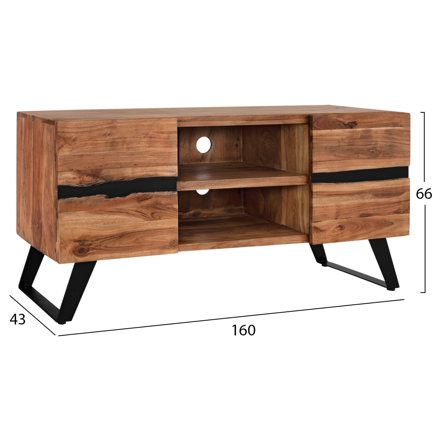 ΕΠΙΠΛΟ TV ALICIA ΜΑΣΙΦ ΞΥΛΟ ΑΚΑΚΙΑΣ ΦΥΣΙΚΟ HM8174.11 160x43x66Y εκ. - Pakobazaar