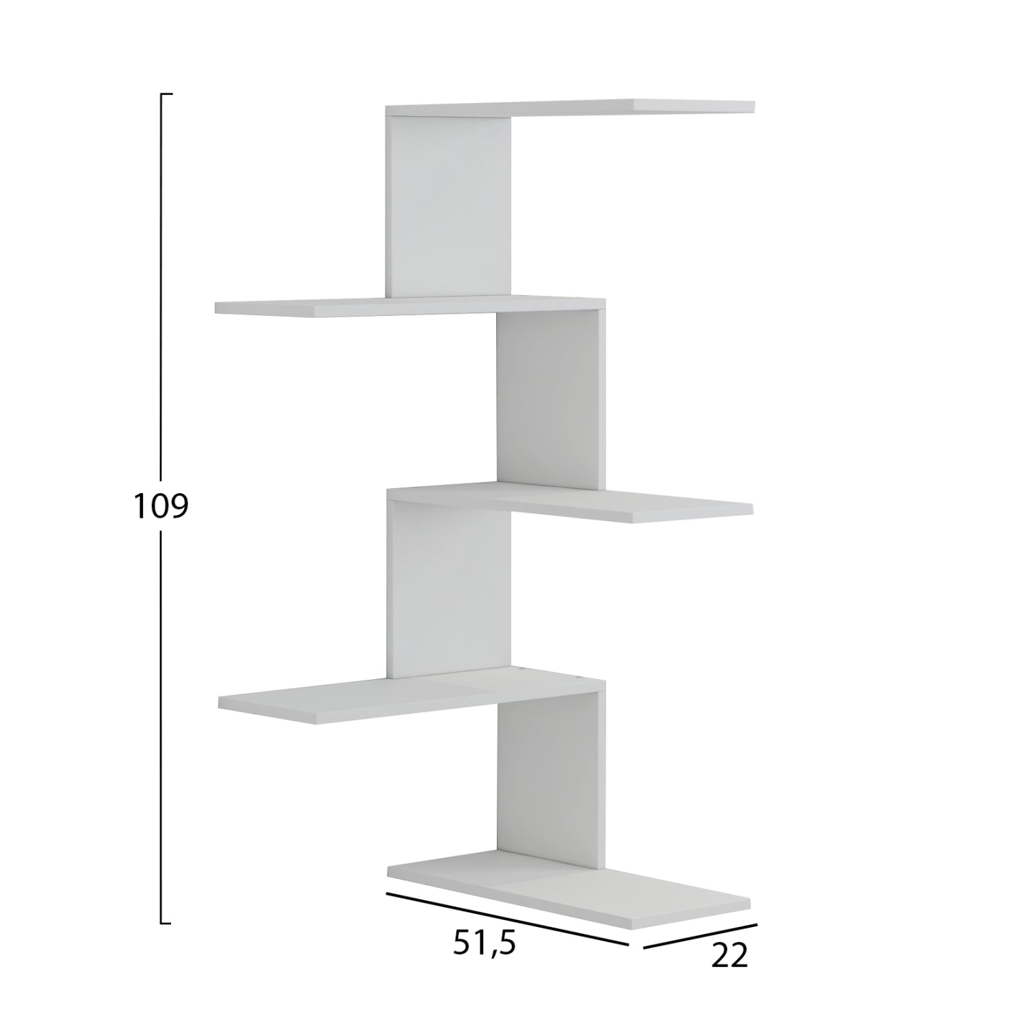 ΕΠΙΤΟΙΧΙΑ ΡΑΦΙΕΡΑ RORY HM8931.11 ΜΕΛΑΜΙΝΗ ΣΕ ΛΕΥΚΟ 22x51,5x109Υ εκ. - Pakobazaar