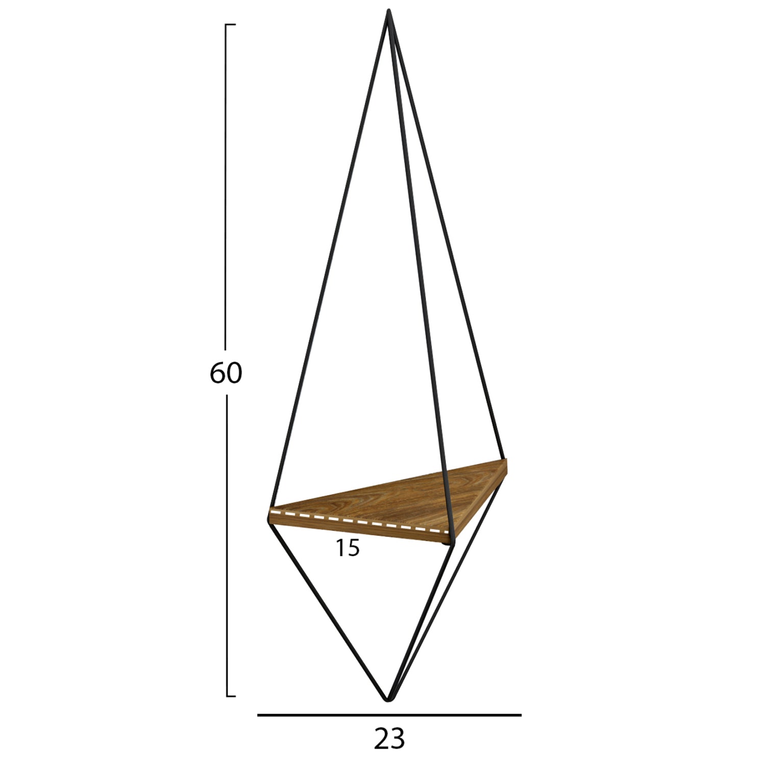 ΕΠΙΤΟΙΧΙΟ ΡΑΦΙ ΣΕΤ 2ΤΜΧ CANNARD HM8925.11 ΜΕΛΑΜΙΝΗ ΦΥΣΙΚΟ-ΜΕΤΑΛΛΟ ΜΑΥΡΟ 23x15x60Υεκ - Pakobazaar