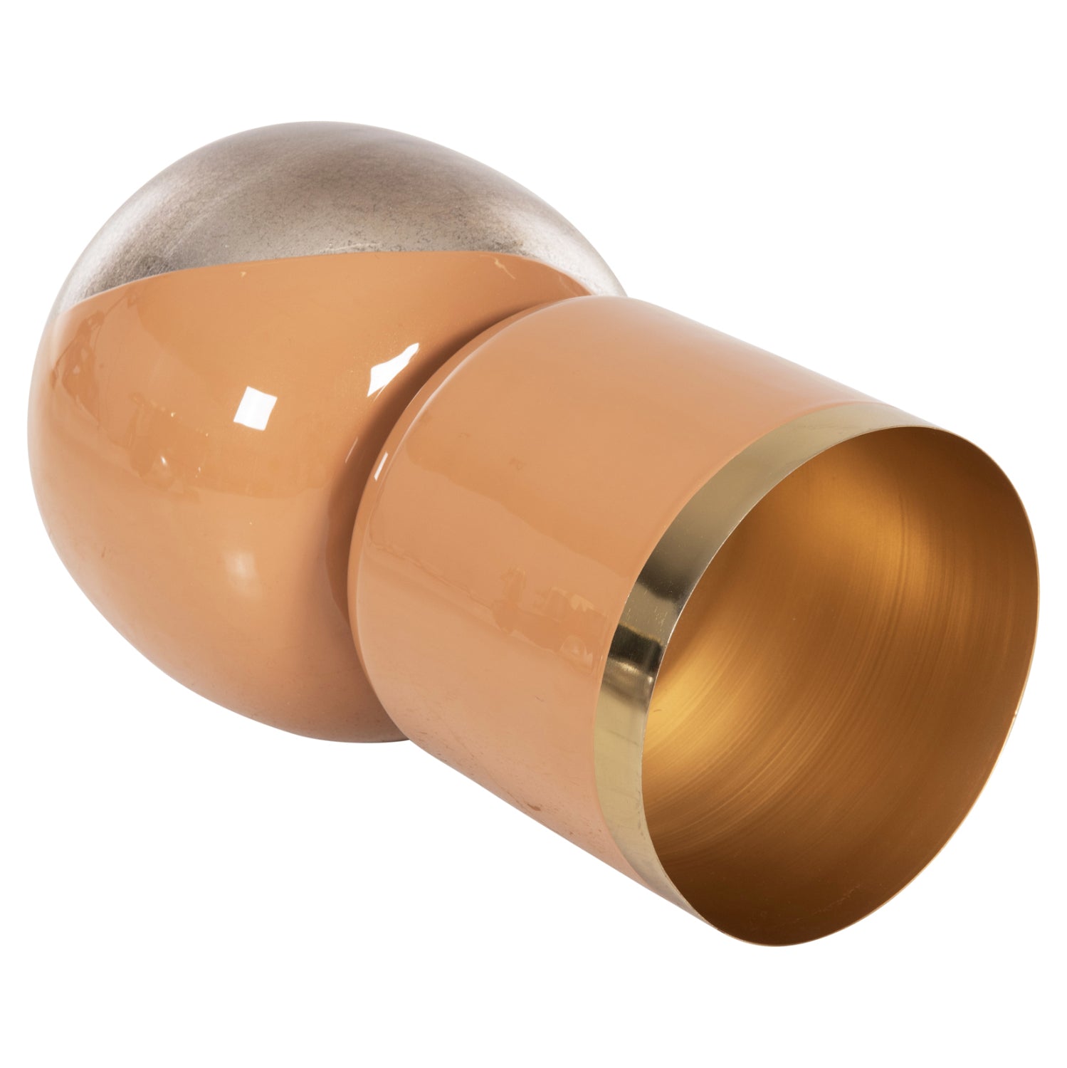 ΕΠΙΤΡΑΠΕΖΙΟ ΔΙΑΚΟΣΜΗΤΙΚΟ BAZO LINGON HM4233.02 ΜΕΤΑΛΛΟ ΣΟΜΟΝ-ΑΣΗΜΙ BRUSHED Φ21x37,5Υ - Pakobazaar