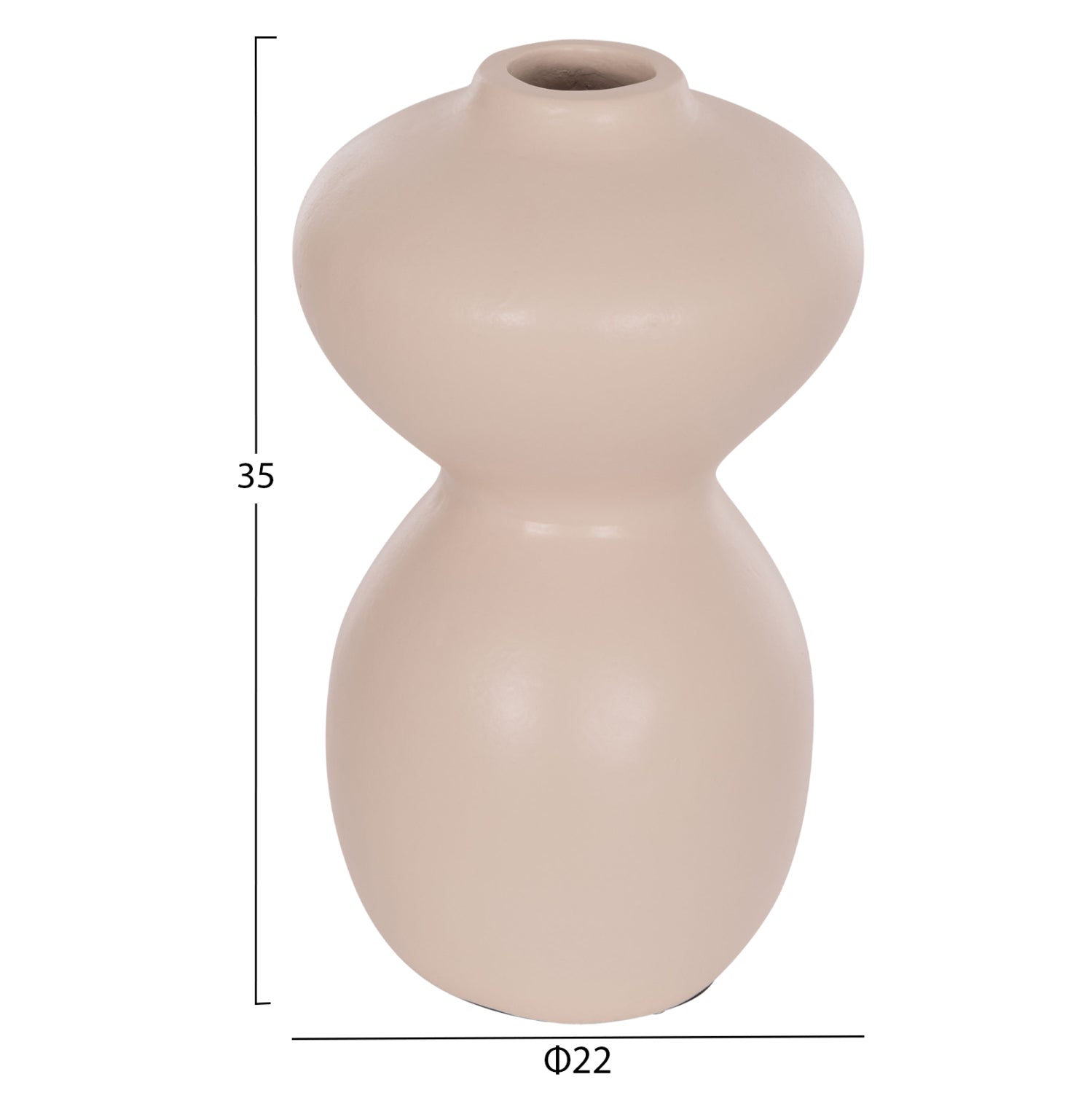 ΕΠΙΤΡΑΠΕΖΙΟ ΔΙΑΚΟΣΜΗΤΙΚΟ ΒΑΖΟ NELLY HM4669.02 ΤΕΡΑΚΟΤΑ ΣΕ ΚΡΕΜ--Φ22x35Υεκ. - Pakobazaar