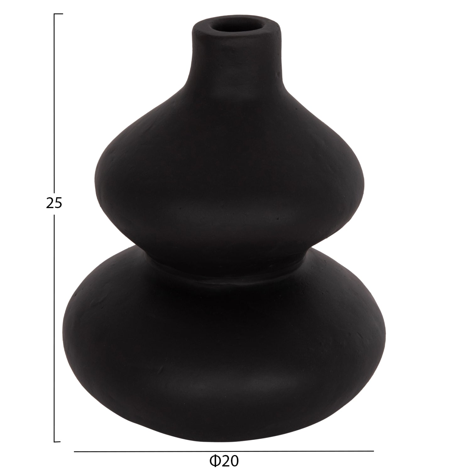 ΕΠΙΤΡΑΠΕΖΙΟ ΔΙΑΚΟΣΜΗΤΙΚΟ ΒΑΖΟ CHELIN HM4670S ΤΕΡΑΚΟΤΑ ΣΕ ΜΑΥΡΟ--Φ20x25Υεκ. - Pakobazaar