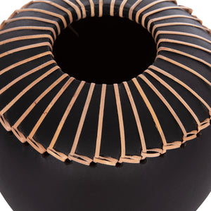 ΕΠΙΤΡΑΠΕΖΙΟ ΔΙΑΚΟΣΜΗΤΙΚΟ ΒΑΖΟ LENNOX HM4675.01L TΕΡΑΚΟΤΑ ΣΕ ΜΑΥΡΟ--Φ22x20Υεκ. - Pakobazaar