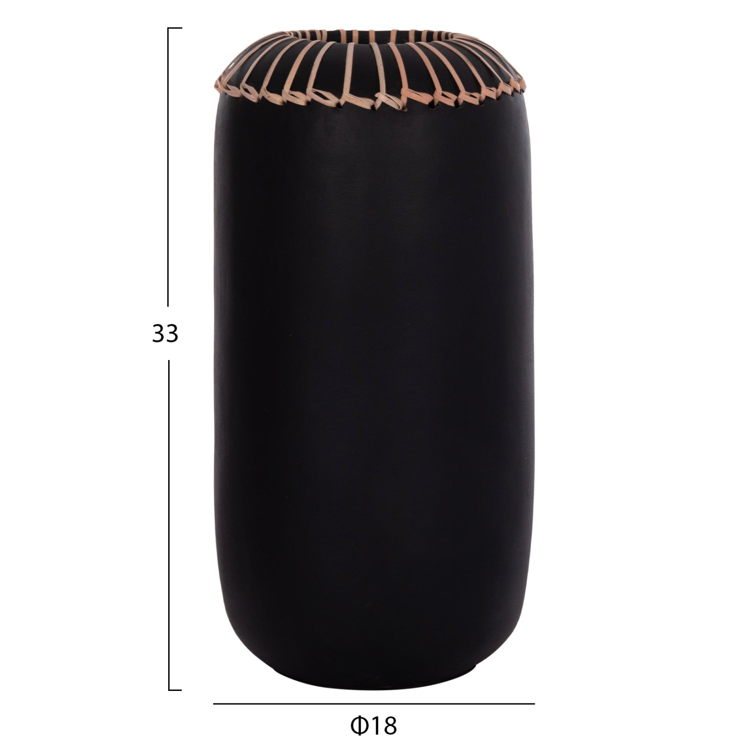 ΕΠΙΤΡΑΠΕΖΙΟ ΔΙΑΚΟΣΜΗΤΙΚΟ ΒΑΖΟ LENNOX HM4675.01S TΕΡΑΚΟΤΑ ΣΕ ΜΑΥΡΟ--Φ18x33Υεκ. - Pakobazaar