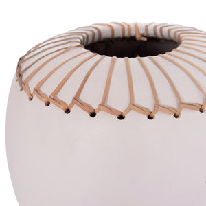 ΕΠΙΤΡΑΠΕΖΙΟ ΔΙΑΚΟΣΜΗΤΙΚΟ ΒΑΖΟ LENNOX HM4675.02L TΕΡΑΚΟΤΑ ΣΕ ΛΕΥΚΟ--Φ22x20Υεκ. - Pakobazaar
