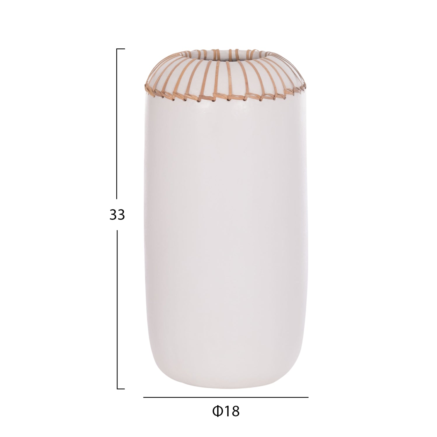 ΕΠΙΤΡΑΠΕΖΙΟ ΔΙΑΚΟΣΜΗΤΙΚΟ ΒΑΖΟ LENNOX HM4675.02S TΕΡΑΚΟΤΑ ΣΕ ΛΕΥΚΟ--Φ18x33Υεκ. - Pakobazaar