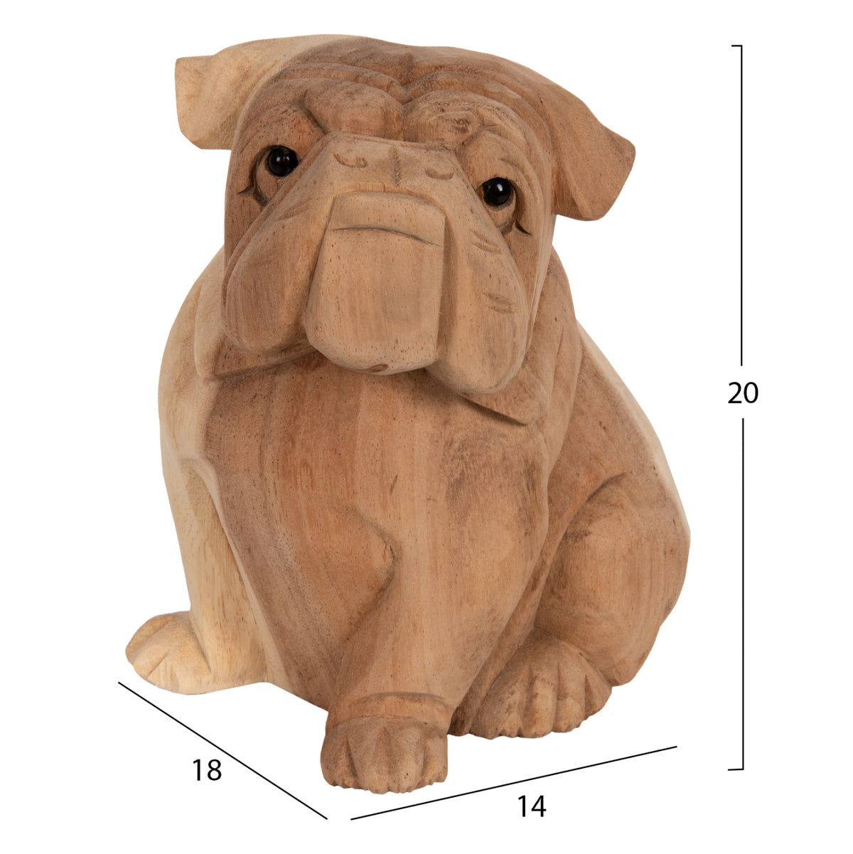 ΕΠΙΤΡΑΠΕΖΙΟ ΔΙΑΚΟΣΜΗΤΙΚΟ DOZER BULLDOG ΞΥΛΟ SUAR ΣΕ ΦΥΣΙΚΟ ΧΡΩΜΑ HM7925 18x14x20Y εκ. - Pakobazaar