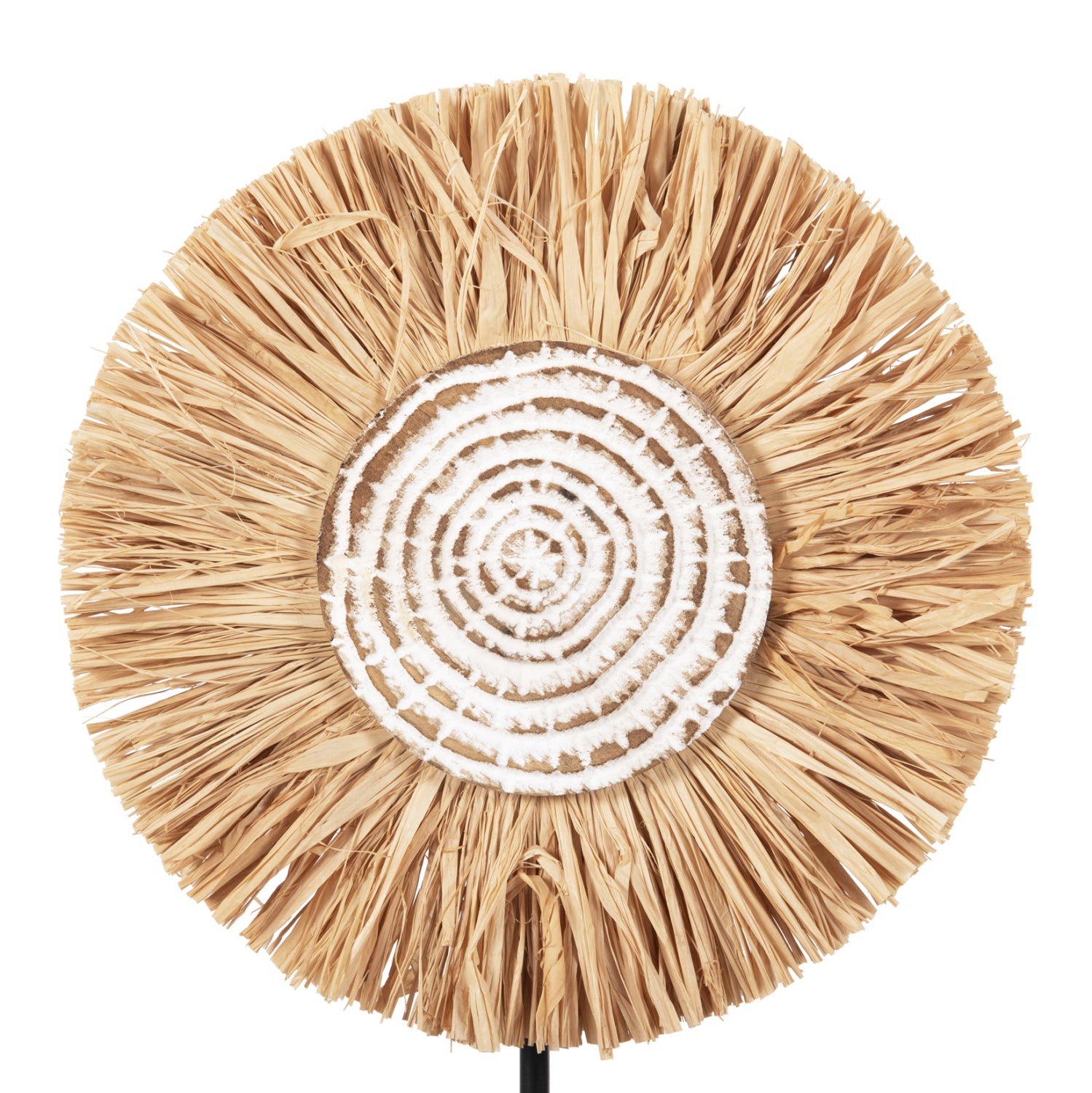 ΕΠΙΤΡΑΠΕΖΙΟ ΔΙΑΚΟΣΜΗΤΙΚΟ HM4224 ΙΝΕΣ RAFFIA ΣΕ ΦΥΣΙΚΟ-ΜΑΥΡΗ ΞΥΛΙΝΗ ΒΑΣΗ 18x9x43Υεκ. - Pakobazaar