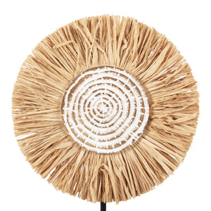ΕΠΙΤΡΑΠΕΖΙΟ ΔΙΑΚΟΣΜΗΤΙΚΟ HM4224 ΙΝΕΣ RAFFIA ΣΕ ΦΥΣΙΚΟ-ΜΑΥΡΗ ΞΥΛΙΝΗ ΒΑΣΗ 18x9x43Υεκ. - Pakobazaar