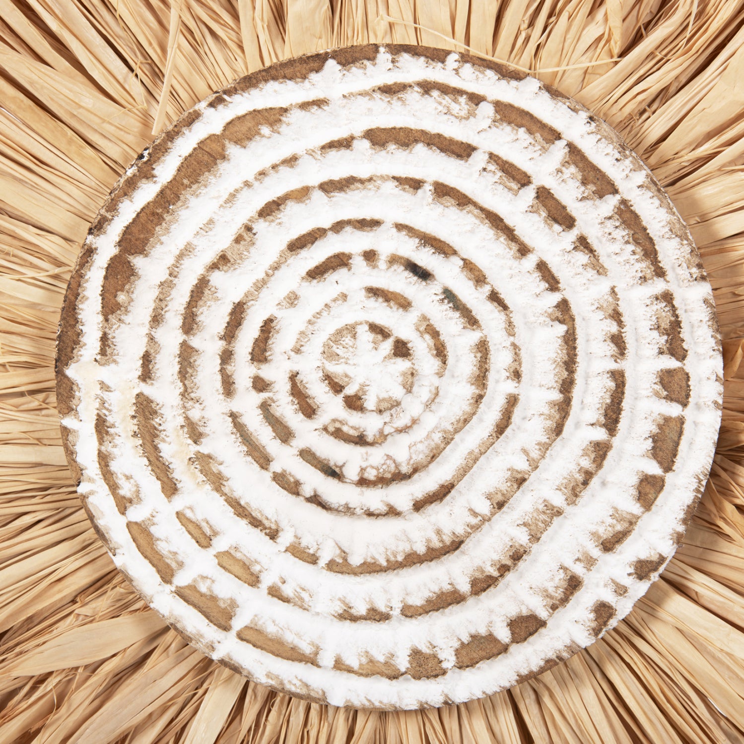 ΕΠΙΤΡΑΠΕΖΙΟ ΔΙΑΚΟΣΜΗΤΙΚΟ HM4224 ΙΝΕΣ RAFFIA ΣΕ ΦΥΣΙΚΟ-ΜΑΥΡΗ ΞΥΛΙΝΗ ΒΑΣΗ 18x9x43Υεκ. - Pakobazaar