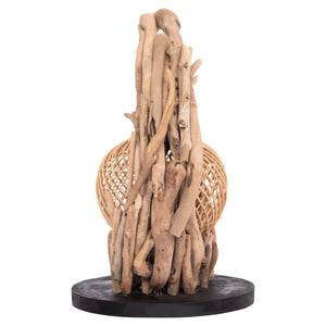 ΕΠΙΤΡΑΠΕΖΙΟ ΔΙΑΚΟΣΜΗΤΙΚΟ ΦΩΤΙΣΤΙΚΟ ASHIN HM4438 DRIFTWOOD--RATTAN 30x30x49Υεκ. - Pakobazaar