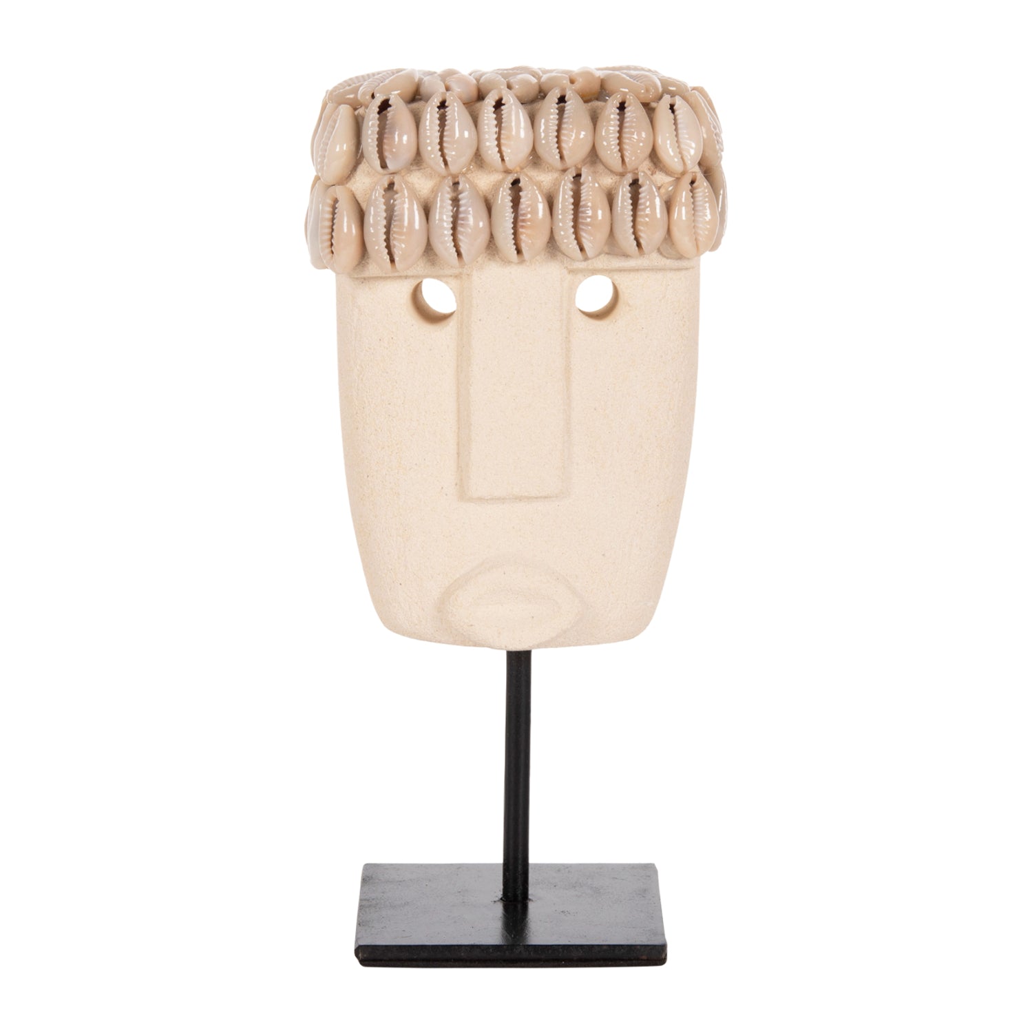 ΕΠΙΤΡΑΠΕΖΙΟ ΔΙΑΚΟΣΜΗΤΙΚΟ ΠΡΟΣΩΠΟ HM4313 PARAS STONE ΣΕ ΜΕΤΑΛΛΙΚΟ ΜΑΥΡΟ STAND 9x6x19Yεκ. - Pakobazaar