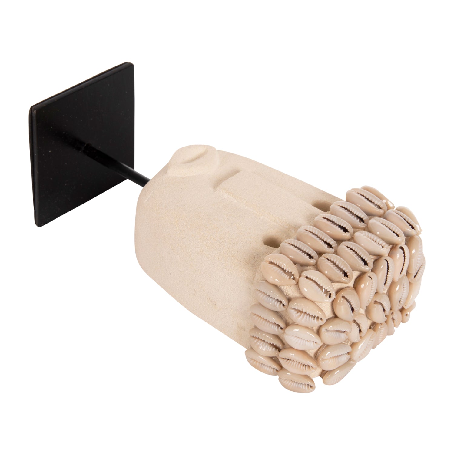 ΕΠΙΤΡΑΠΕΖΙΟ ΔΙΑΚΟΣΜΗΤΙΚΟ ΠΡΟΣΩΠΟ HM4313 PARAS STONE ΣΕ ΜΕΤΑΛΛΙΚΟ ΜΑΥΡΟ STAND 9x6x19Yεκ. - Pakobazaar