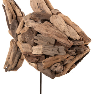 ΕΠΙΤΡΑΠΕΖΙΟ ΔΙΑΚΟΣΜΗΤΙΚΟ ΨΑΡΙ HM4271 DRIFTWOOD ΣΕ ΦΥΣΙΚΟ 40x12x40Υ εκ. - Pakobazaar