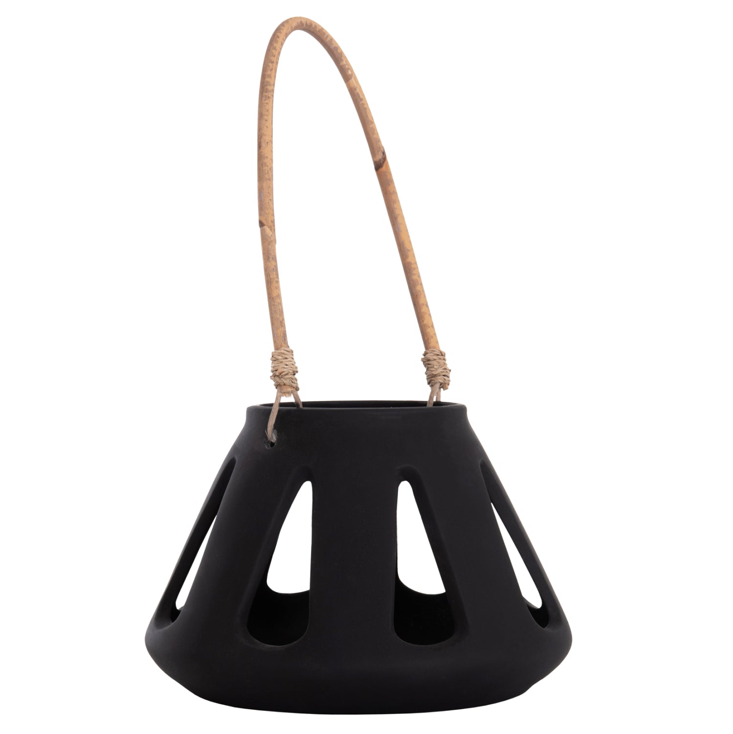 ΕΠΙΤΡΑΠΕΖΙΟ ΦΑΝΑΡΙ ERANTYL HM4696.01S ΜΑΥΡΟ FIBER CEMENT & ΧΕΡΟΥΛΙ RATTAN Φ25x17Yεκ. - Pakobazaar