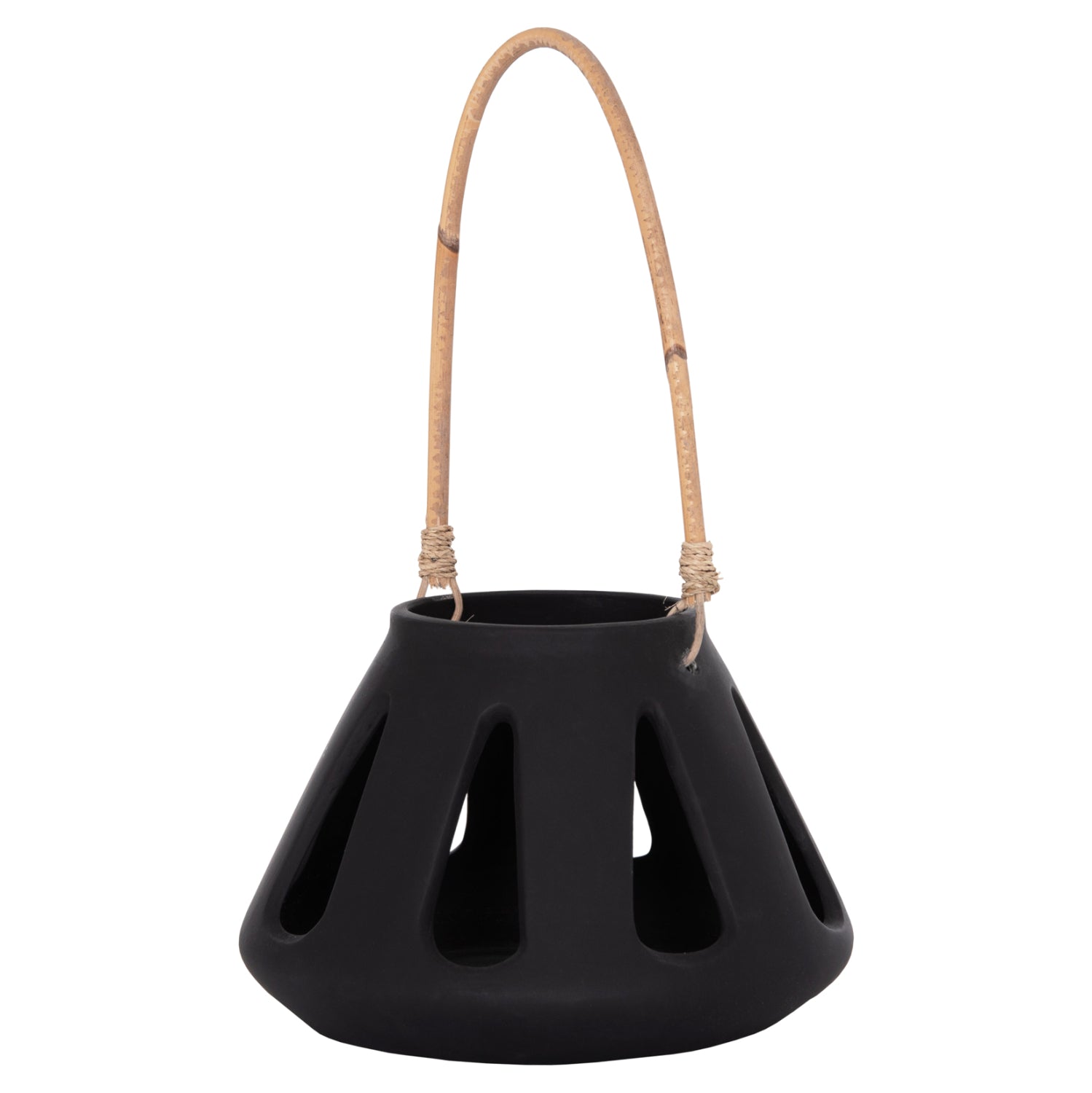 ΕΠΙΤΡΑΠΕΖΙΟ ΦΑΝΑΡΙ ERANTYL HM4696.01S ΜΑΥΡΟ FIBER CEMENT & ΧΕΡΟΥΛΙ RATTAN Φ25x17Yεκ. - Pakobazaar