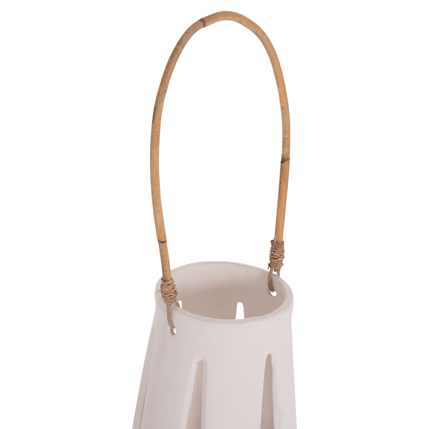 ΕΠΙΤΡΑΠΕΖΙΟ ΦΑΝΑΡΙ ERANTYL HM4696.02L ΛΕΥΚΟ FIBER CEMENT & ΧΕΡΟΥΛΙ RATTAN Φ17x27Yεκ. - Pakobazaar