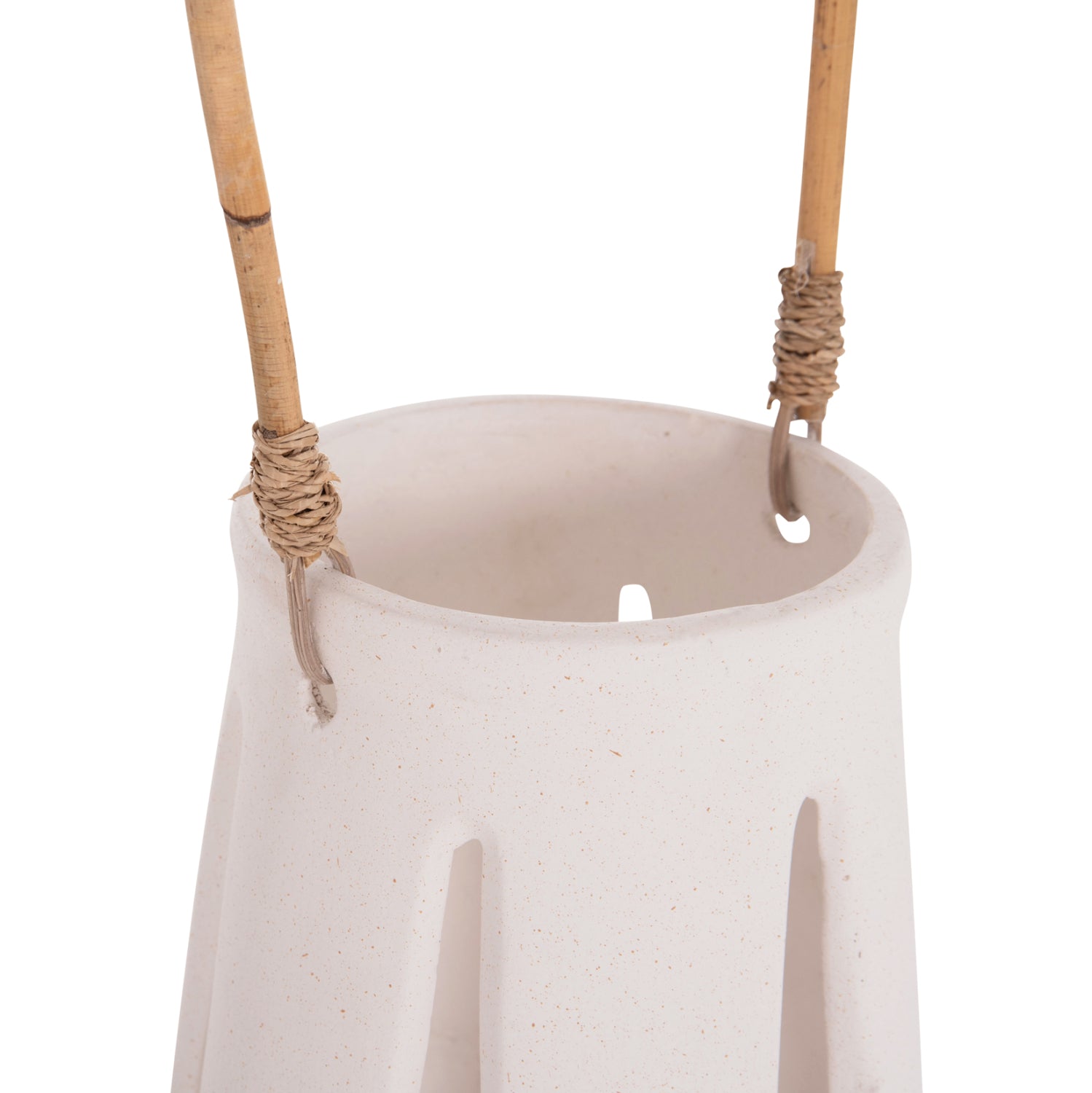 ΕΠΙΤΡΑΠΕΖΙΟ ΦΑΝΑΡΙ ERANTYL HM4696.02L ΛΕΥΚΟ FIBER CEMENT & ΧΕΡΟΥΛΙ RATTAN Φ17x27Yεκ. - Pakobazaar