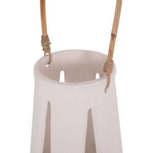ΕΠΙΤΡΑΠΕΖΙΟ ΦΑΝΑΡΙ ERANTYL HM4696.02L ΛΕΥΚΟ FIBER CEMENT & ΧΕΡΟΥΛΙ RATTAN Φ17x27Yεκ. - Pakobazaar