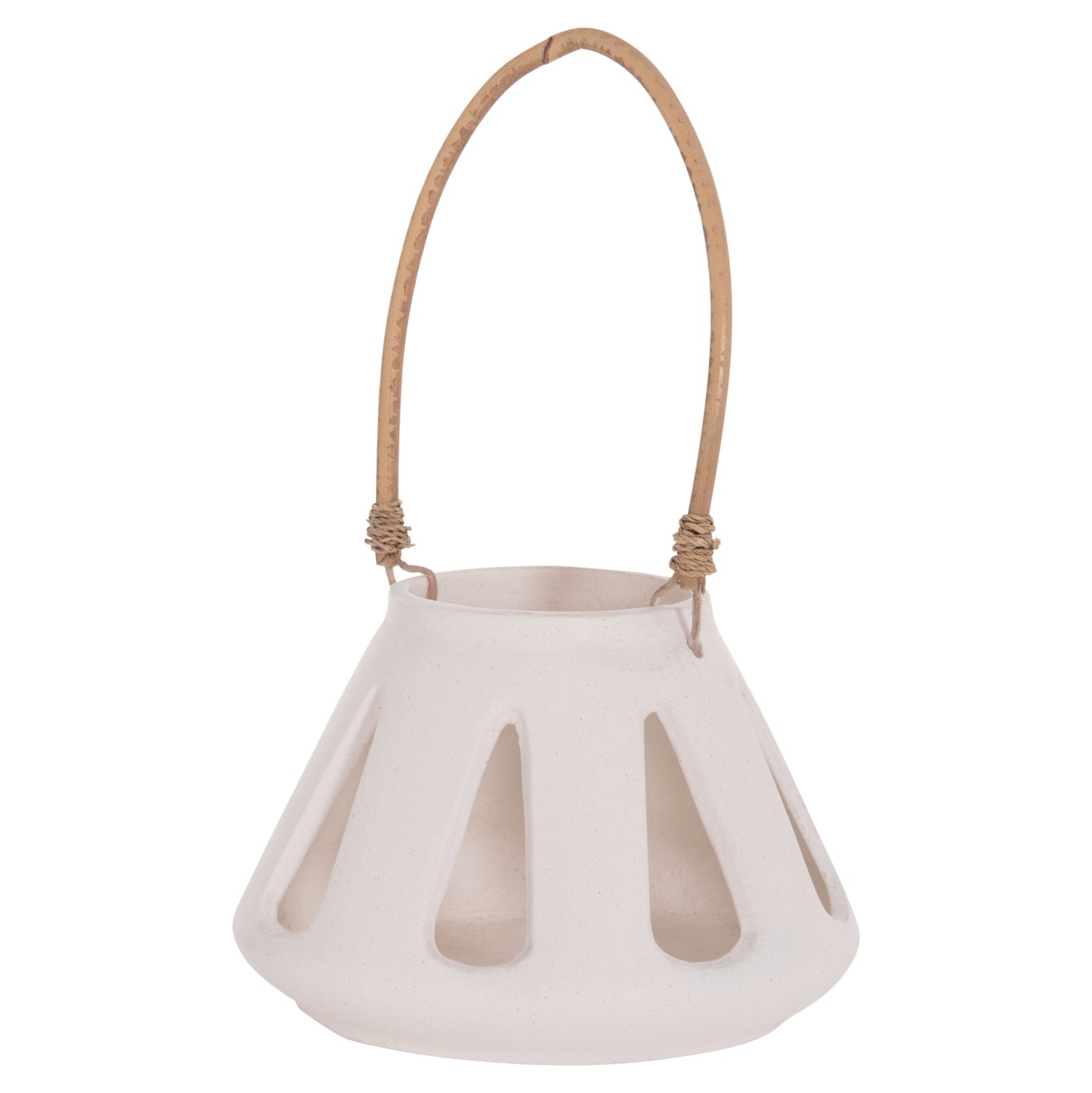 ΕΠΙΤΡΑΠΕΖΙΟ ΦΑΝΑΡΙ ERANTYL HM4696.02S ΛΕΥΚΟ FIBER CEMENT & ΧΕΡΟΥΛΙ RATTAN Φ25x17Yεκ. - Pakobazaar