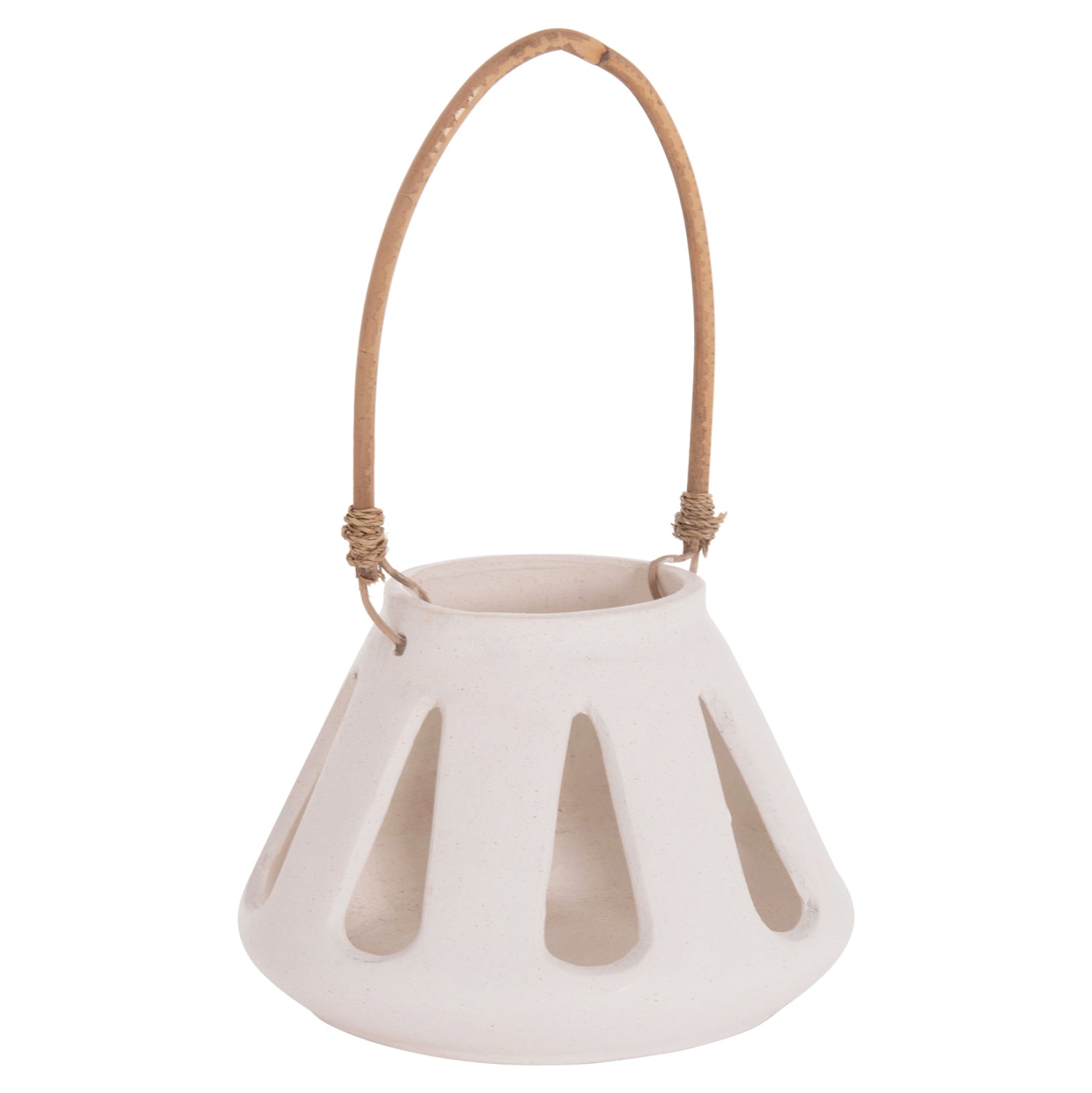 ΕΠΙΤΡΑΠΕΖΙΟ ΦΑΝΑΡΙ ERANTYL HM4696.02S ΛΕΥΚΟ FIBER CEMENT & ΧΕΡΟΥΛΙ RATTAN Φ25x17Yεκ. - Pakobazaar