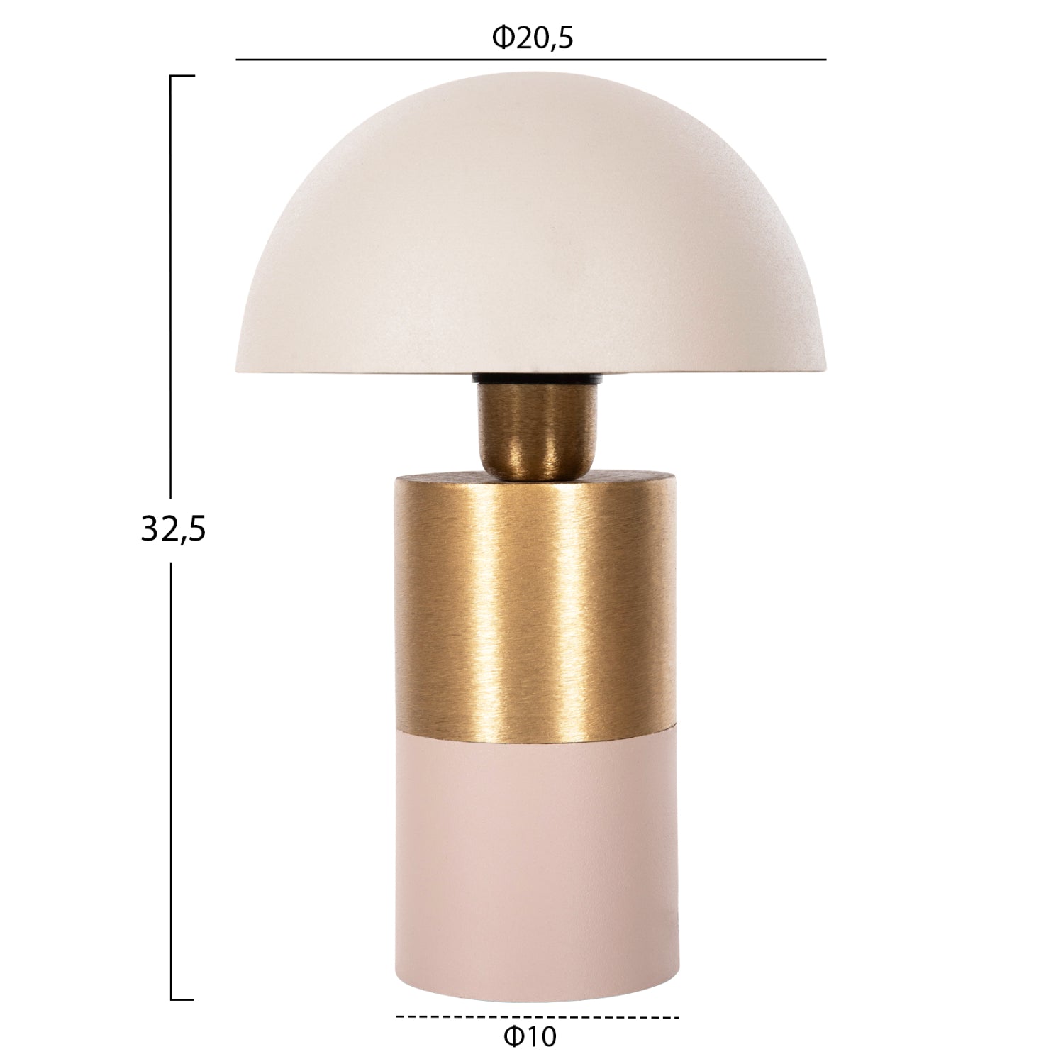 ΕΠΙΤΡΑΠΕΖΙΟ ΦΩΤΙΣΤΙΚΟ PUNE HM4245.10 ΜΕΤΑΛΛΟ ΣΕ ΜΠΕΖ-ΧΡΥΣΟ Φ20,5x32,5Υεκ. - Pakobazaar
