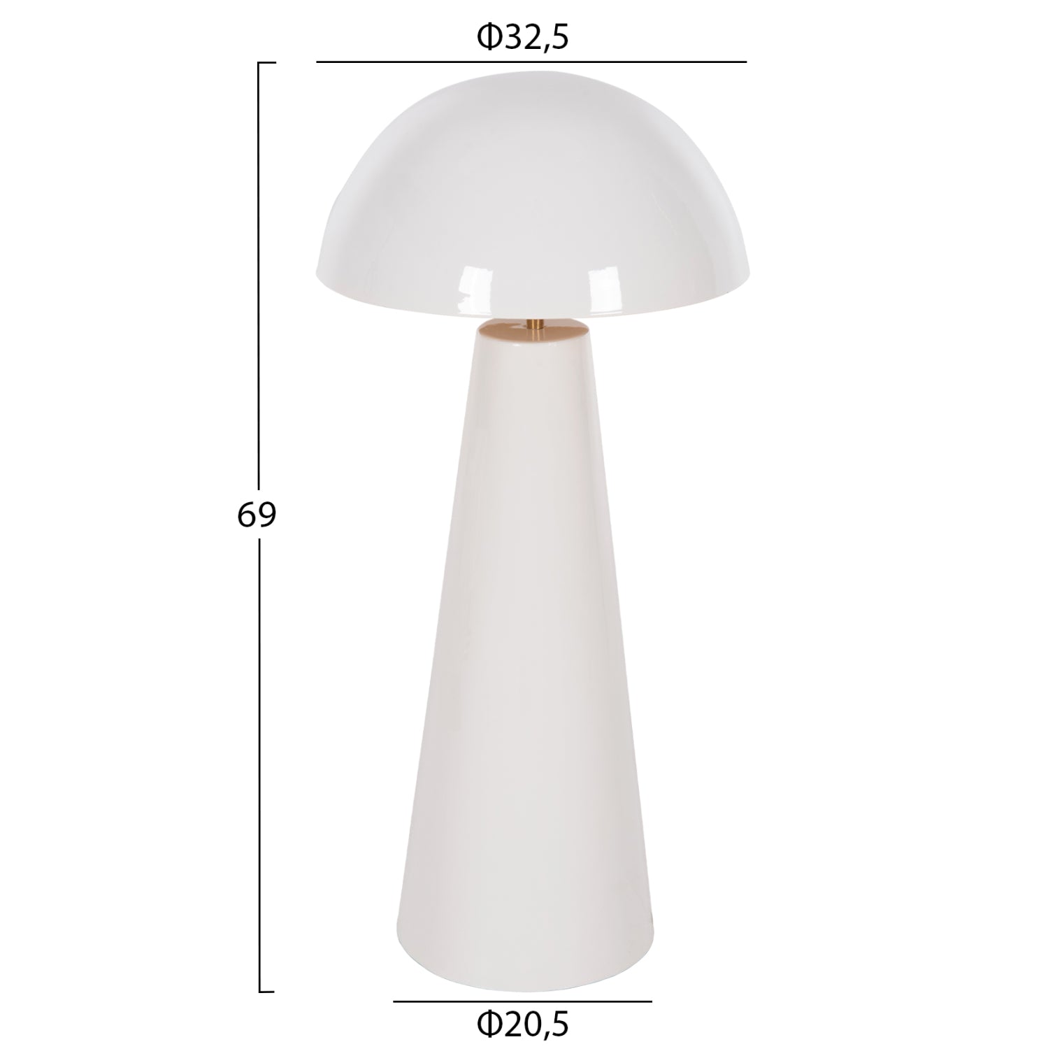 ΕΠΙΤΡΑΠΕΖΙΟ ΦΩΤΙΣΤΙΚΟ SMUSH HM4258.03 ΜΕΤΑΛΛΟ ΣΕ ΛΕΥΚΟ-ΡΥΘΜΙΖΟΜΕΝΟ ΚΑΠΕΛΟ Φ32,5x69Υεκ. - Pakobazaar