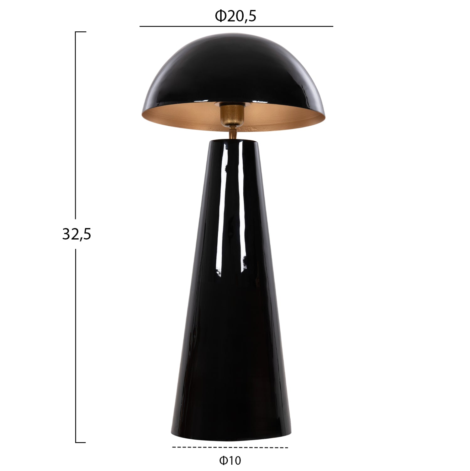 ΕΠΙΤΡΑΠΕΖΙΟ ΦΩΤΙΣΤΙΚΟ SMUSH HM4258.04 ΜΕΤΑΛΛΟ ΣΕ ΜΑΥΡΟ-ΡΥΘΜΙΖΟΜΕΝΟ ΚΑΠΕΛΟ Φ32,5x69Υεκ. - Pakobazaar