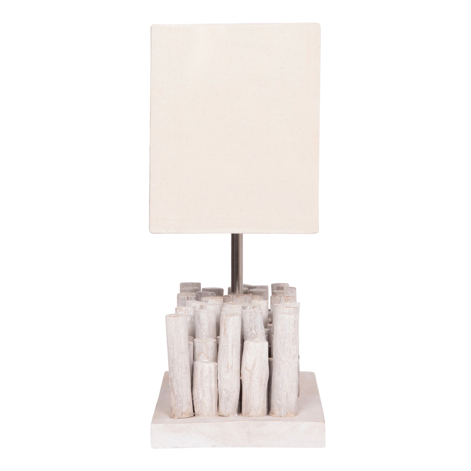 ΕΠΙΤΡΑΠΕΖΙΟ ΦΩΤΙΣΤΙΚΟ TWIGGY HM4426 DRIFTWOOD & ΚΑΠΕΛΟ ΣΕ ΛΕΥΚΟ 50,5x16,5x40Υεκ. - Pakobazaar