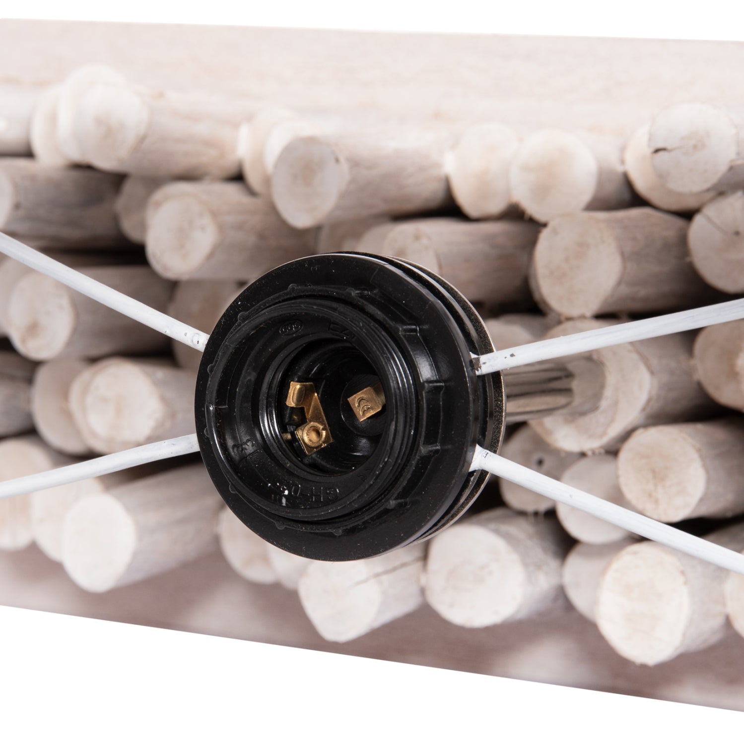 ΕΠΙΤΡΑΠΕΖΙΟ ΦΩΤΙΣΤΙΚΟ TWIGGY HM4426 DRIFTWOOD & ΚΑΠΕΛΟ ΣΕ ΛΕΥΚΟ 50,5x16,5x40Υεκ. - Pakobazaar