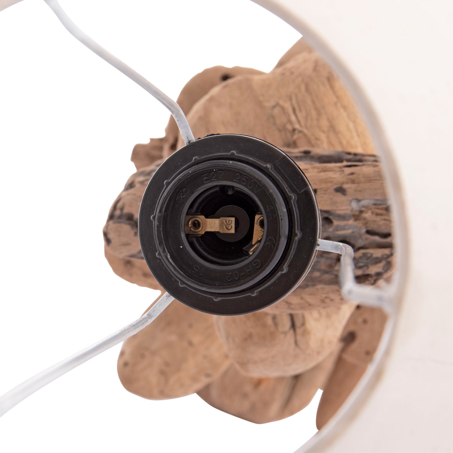 ΕΠΙΤΡΑΠΕΖΙΟ ΦΩΤΙΣΤΙΚΟ TYGO HM4436 DRIFTWOOD & ΛΕΥΚΟ ΚΑΠΕΛΟ Φ35x57Υεκ. - Pakobazaar