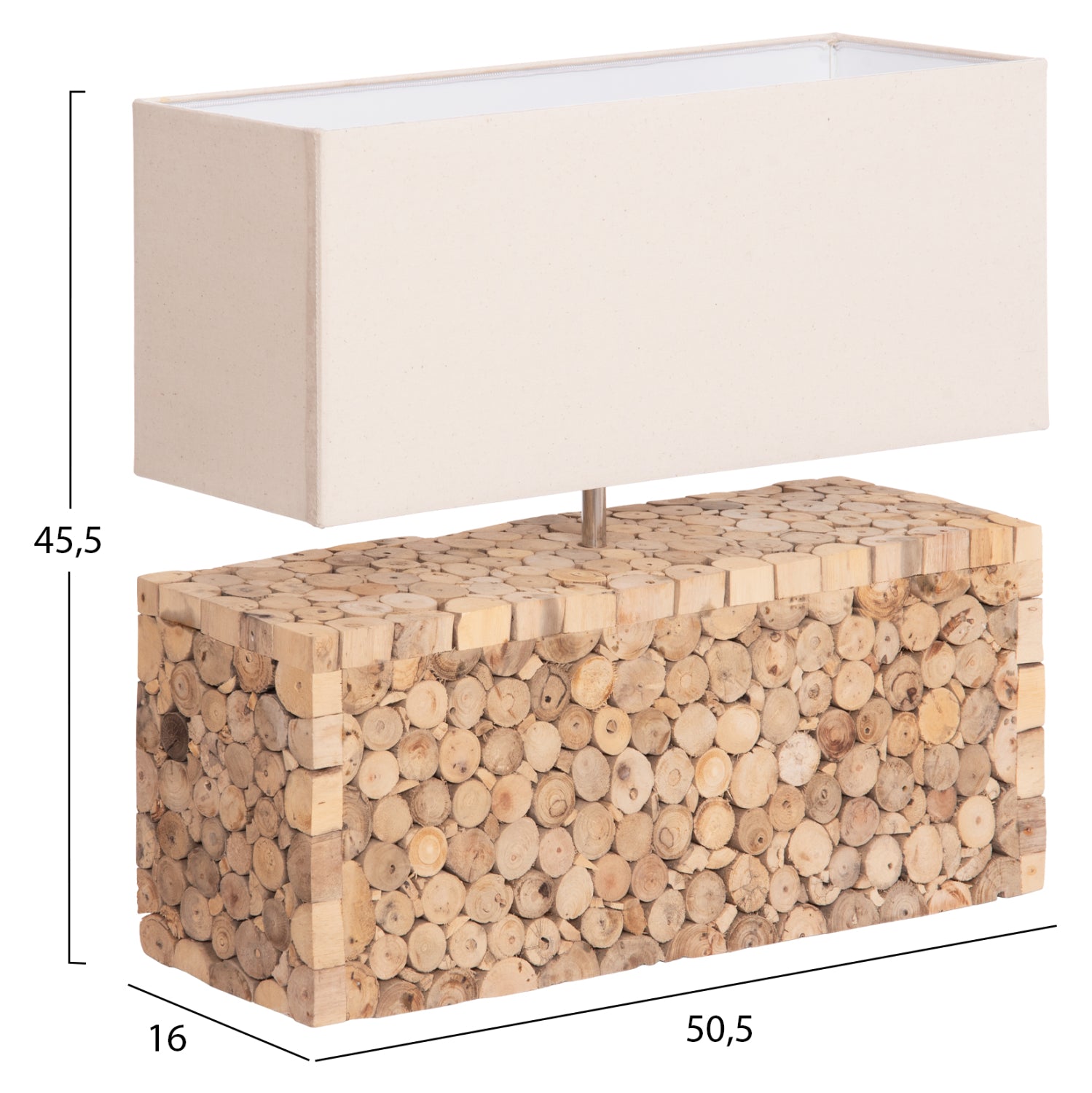 ΕΠΙΤΡΑΠΕΖΙΟ ΦΩΤΙΣΤΙΚΟ TWIGGY HM4437 DRIFTWOOD & ΛΕΥΚΟ ΚΑΠΕΛΟ 50.5x16x45.5Υεκ. - Pakobazaar