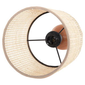 ΕΠΙΤΡΑΠΕΖΙΟ ΦΩΤΙΣΤΙΚΟ LYKTUR HM4709 ΜΠΕΖ ΚΑΠΕΛΟ WICKER-ΞΥΛΙΝΗ ΒΑΣΗ Φ15,5x35,5Υεκ. - Pakobazaar