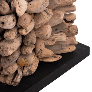 ΕΠΙΤΡΑΠΕΖΙΟ ΦΩΤΙΣΤΙΚΟ ΣΧΗΜΑ ΚΥΒΟΥ TWIGGY HM4425 DRIFTWOOD & ΛΕΥΚΟ ΚΑΠΕΛΟ 24x24x46Υεκ - Pakobazaar