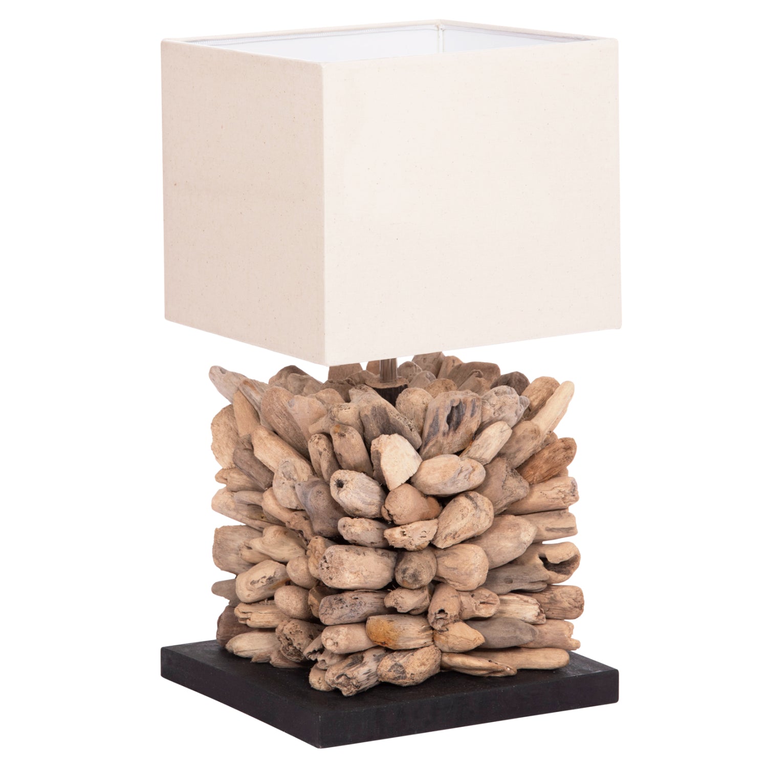 ΕΠΙΤΡΑΠΕΖΙΟ ΦΩΤΙΣΤΙΚΟ ΣΧΗΜΑ ΚΥΒΟΥ TWIGGY HM4425 DRIFTWOOD & ΛΕΥΚΟ ΚΑΠΕΛΟ 24x24x46Υεκ - Pakobazaar